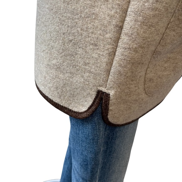 Vintage L.L. Bean beige wool button down coat M - Picture 6 of 14